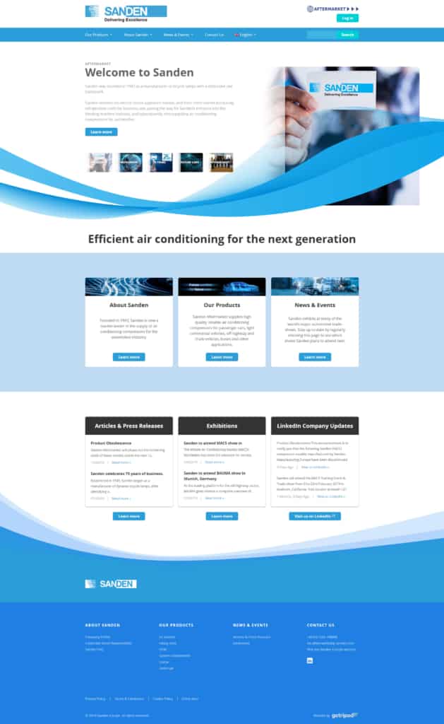 Sanden Website case study 1