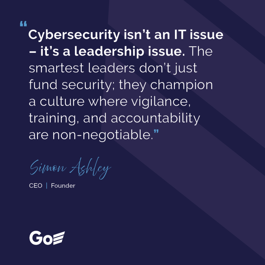 Cybersecurity quote by Simon Ashley, Go Tripod